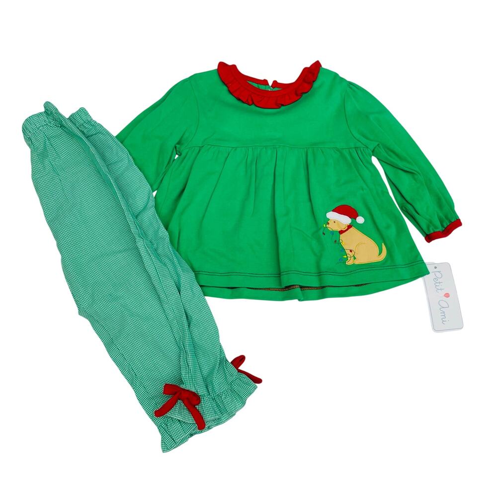 NWT Petit Ami 24M Christmas Pup Outfit